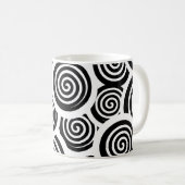 Moderne Schwarz-Weiß-Tasse Kaffeetasse (VorderseiteRechts)