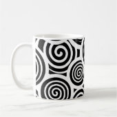 Moderne Schwarz-Weiß-Tasse Kaffeetasse (Links)