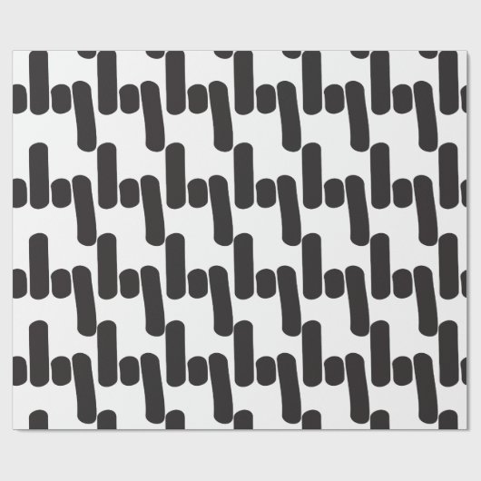 Moderne Schwarz-Weiß-Technik Geschenkpapier (Flach)
