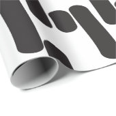 Moderne Schwarz-Weiß-Technik Geschenkpapier (Rolleneckpunkt)
