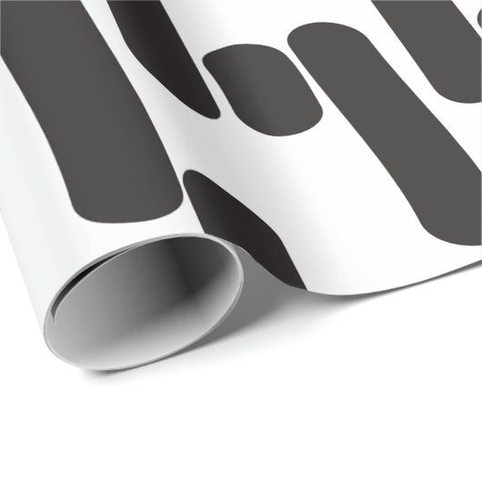 Moderne Schwarz-Weiß-Technik Geschenkpapier (Rolleneckpunkt)
