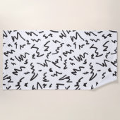 Moderne Schwarz-Weiß-Technik Strandtuch (Vorderseite)