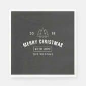 Moderne Schwarz-Weiß-Tische-Dekoration Serviette (Vorderseite)