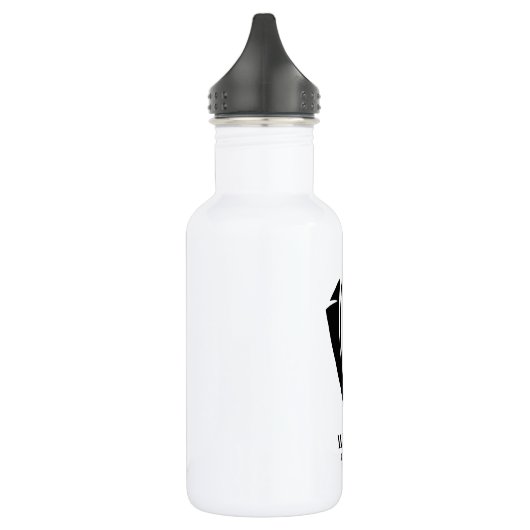 Moderne Schwarz-Weiß-Tuxedo-Trauzeuge-Geschenke Edelstahlflasche (Links)