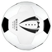 Moderne Schwarz-Weiß-Tuxedo-Trauzeuge-Geschenke Fußball (Gedreht)