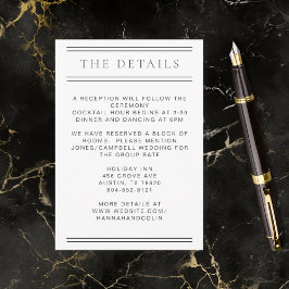 Moderne Schwarz-Weiß-Typografie Begleitkarte