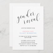 Moderne Schwarz-Weiß-Typografie-Genderdarstellung Einladung (Vorne/Hinten)