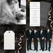 Moderne Schwarz-Weiß-Typografie Geschenkanhänger