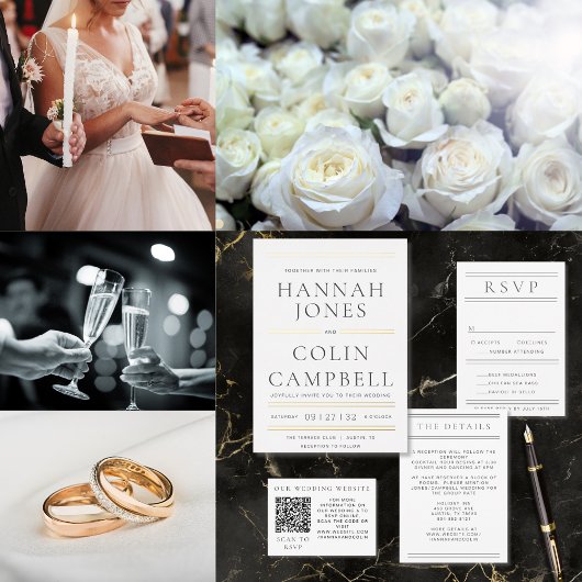 Moderne Schwarz-Weiß-Typografie Tischnummer