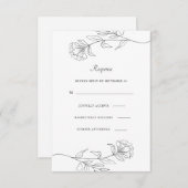 Moderne Schwarz-Weiß-UAwg RSVP Karte (Vorne/Hinten)