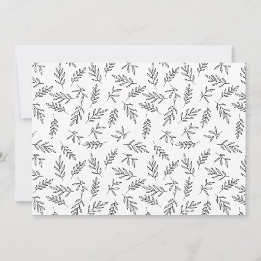 Moderne Schwarz-Weiß-Überraschung Foto-Verlobung Ankündigung (Rückseite)