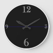 Moderne Schwarz-Weiß-Uhr Große Wanduhr (Vorderseite)