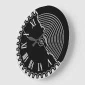 Moderne Schwarz-Weiß-Uhr Große Wanduhr (Winkel)