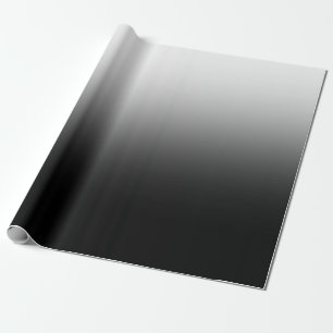 Moderne Schwarz-Weiß-Verlaufs-Minimalist-Design Geschenkpapier