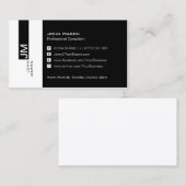 Moderne Schwarz-Weiß-Visitenkarte für Social Media Visitenkarte (Vorne/Hinten)