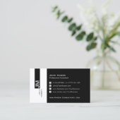 Moderne Schwarz-Weiß-Visitenkarte für Social Media Visitenkarte (Stehend Vorderseite)