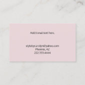 Moderne Schwarz-Weiß-Visitenkarte Visitenkarte (Rückseite)