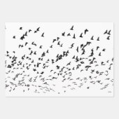 Moderne Schwarz-Weiß-Vögel-Hochzeit Geschenkpapier Set (Vorderseite 2)