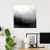 Moderne Schwarz-Weiß-Wasserfarbe Poster (Heimbüro)