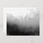 Moderne Schwarz-Weiß-Wasserfarbe Postkarte (Vorne/Hinten)