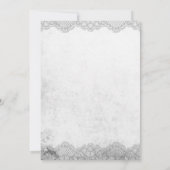 Moderne Schwarz-Weiß-Weibchen-Halloween Einladung (Rückseite)