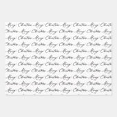 Moderne Schwarz-Weiß-Weihnachtsbäume & Rentier Geschenkpapier Set (Vorderseite)