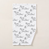 Moderne Schwarz-Weiß-Weihnachtsbaumen Badhandtuch Set (Handtuch)