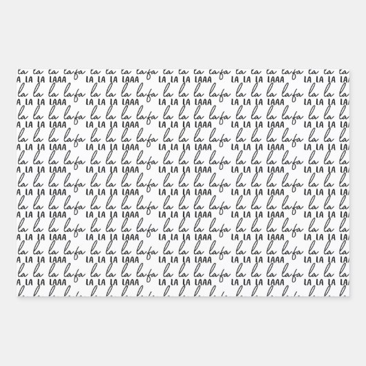 Moderne Schwarz-Weiß-Weihnachtsmuster-Familie Geschenkpapier Set (Vorderseite 2)