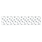 Moderne Schwarz-Weiß-Weihnachtsschneeflocken Kurzer Tischläufer (Horizontal)