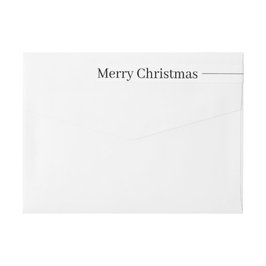 Moderne Schwarz-Weiß-Weihnachtszeit-Rücksendeadres (Rückseite)