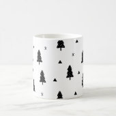 Moderne Schwarz-Weiß-Weihnachtszeit-Tasse Kaffeetasse (Mittel)