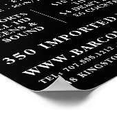 Moderne Schwarz-Weiß-Werbung, Pub/Brauerei Poster (Ecke)