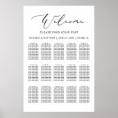 Moderne Schwarz-weiße 15 Tische für Hochzeiten Poster (Vorne)