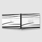 Moderne Schwarz-weiße Abstrakte Gastgeschenk Hochz Gästebuch (Voll)