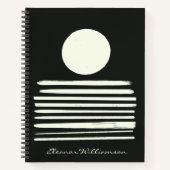 Moderne Schwarz-weiße Abstrakte Kunst Personalisie Notizblock (Vorderseite)