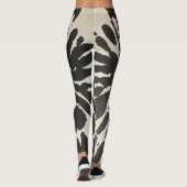 Moderne Schwarz-weiße Abstrakte Leggings (Rückseite)