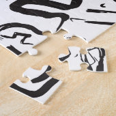 Moderne Schwarz-weiße abstrakte Puzzle (Seite)