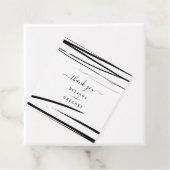 Moderne Schwarz-weiße Abstrakte QR-Hochzeit Geschenkanhänger (Beispiel)