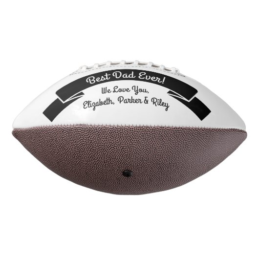 Moderne Schwarz-weiße Beste Vater je 3 FotoCollage Football (Gedreht 270)