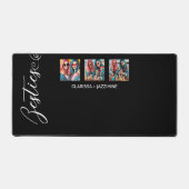 Moderne Schwarz-weiße Bestie 3 FotoCollage Schreibtischunterlage (Vorderseite)