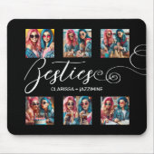 Moderne Schwarz-weiße Bestie 6 FotoCollage Mousepad (Vorne)