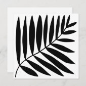 Moderne Schwarz-weiße botanische Pflanze Zeichnend Save The Date (Vorne/Hinten)