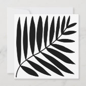 Moderne Schwarz-weiße botanische Pflanze Zeichnend Save The Date (Vorderseite)