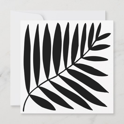 Moderne Schwarz-weiße botanische Pflanze Zeichnend Save The Date (Vorderseite)