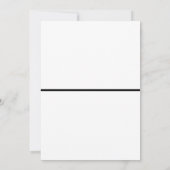 Moderne Schwarz-weiße Brautdusche Einladung (Rückseite)