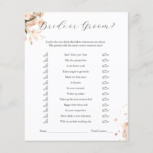 Moderne Schwarz-weiße Brautparty-Braut oder Gräuel Flyer (Vorne)