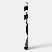 Moderne, schwarz-weiße Chevronen Case-Mate iPhone Hülle (Rückseite / Links)