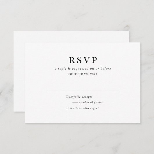 Moderne Schwarz-weiße Classic UAWG Enclosure Card Begleitkarte (Vorne/Hinten)