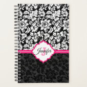 Moderne schwarz-weiße Damaskus Planer (Vorderseite)