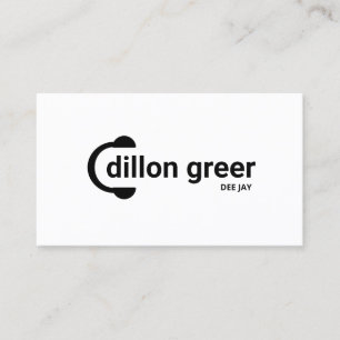 Moderne Schwarz-weiße DJ-Headphones - Musik Visitenkarte
